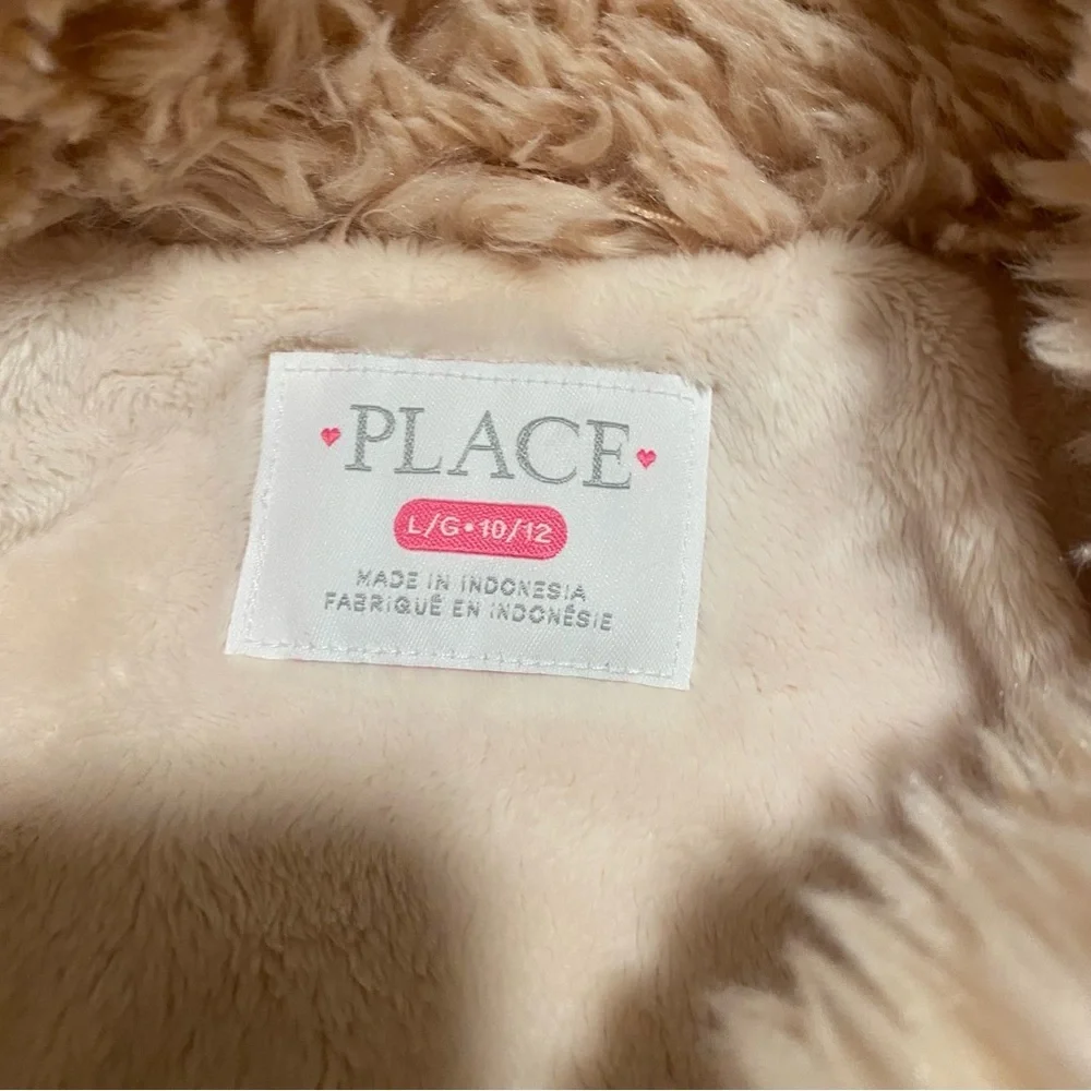 The Children's Place Cream Faux Fur Coat - Plush Lining
